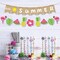 17-Piece Hello Summer Party Decor Set | Premium Burlap Banner & Hawaiian Garland, No-DIY Classic HD-Printed Tropical Luau Decorations for Birthday, Baby Shower & Pool Party